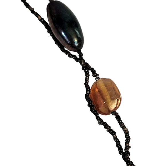 Set of 2 Vintage Jewelry Glass Beaded Necklaces Fashion Accessories - Picture 14 of 15